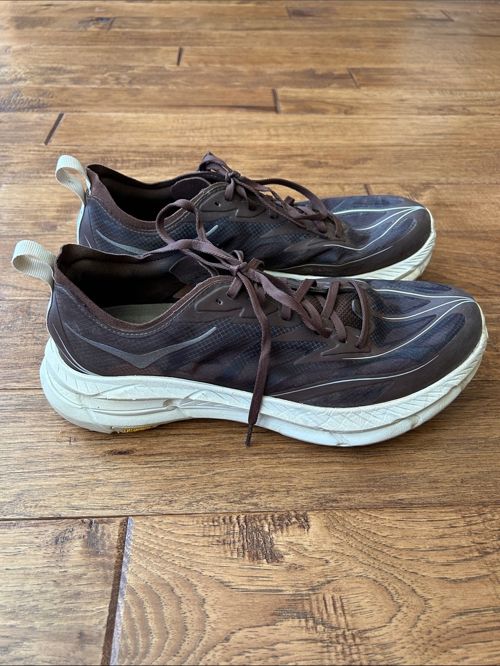 Hoka One One Mafate Speed 4 Lite Running Shoes Cold Brew Oat Milk Womens Size 12